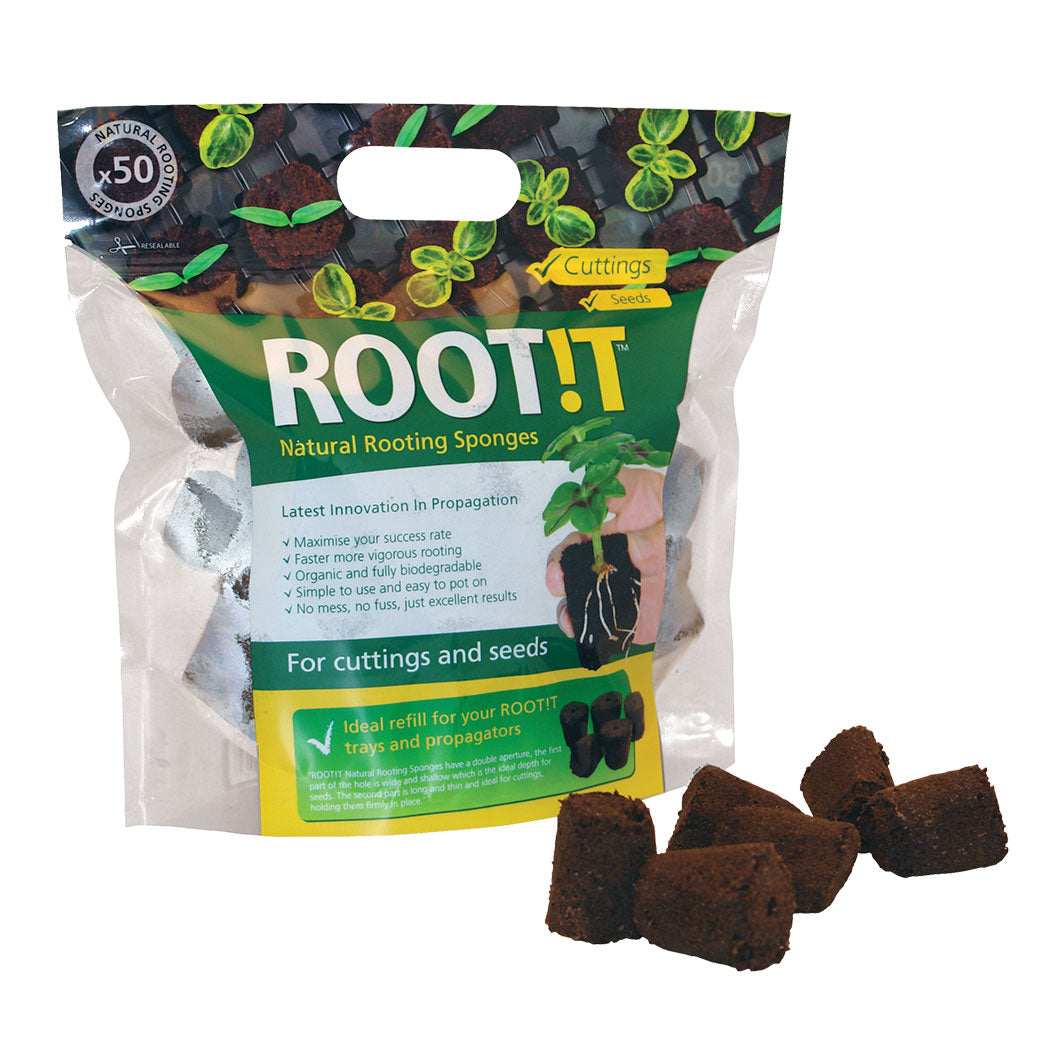 ROOT!T Natural Rooting Sponges 50 Refill Bag - National Hydroponics