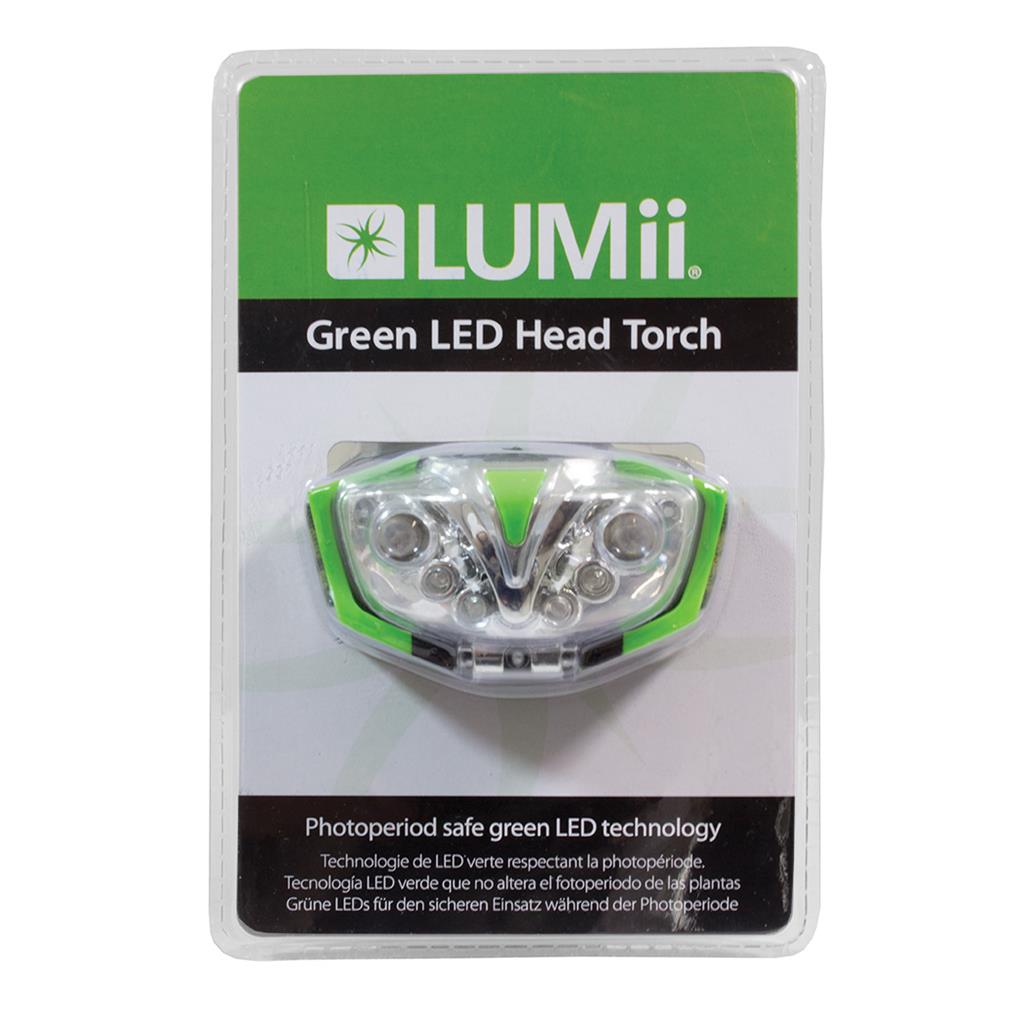 LUMii Green LED Head Torch - National Hydroponics